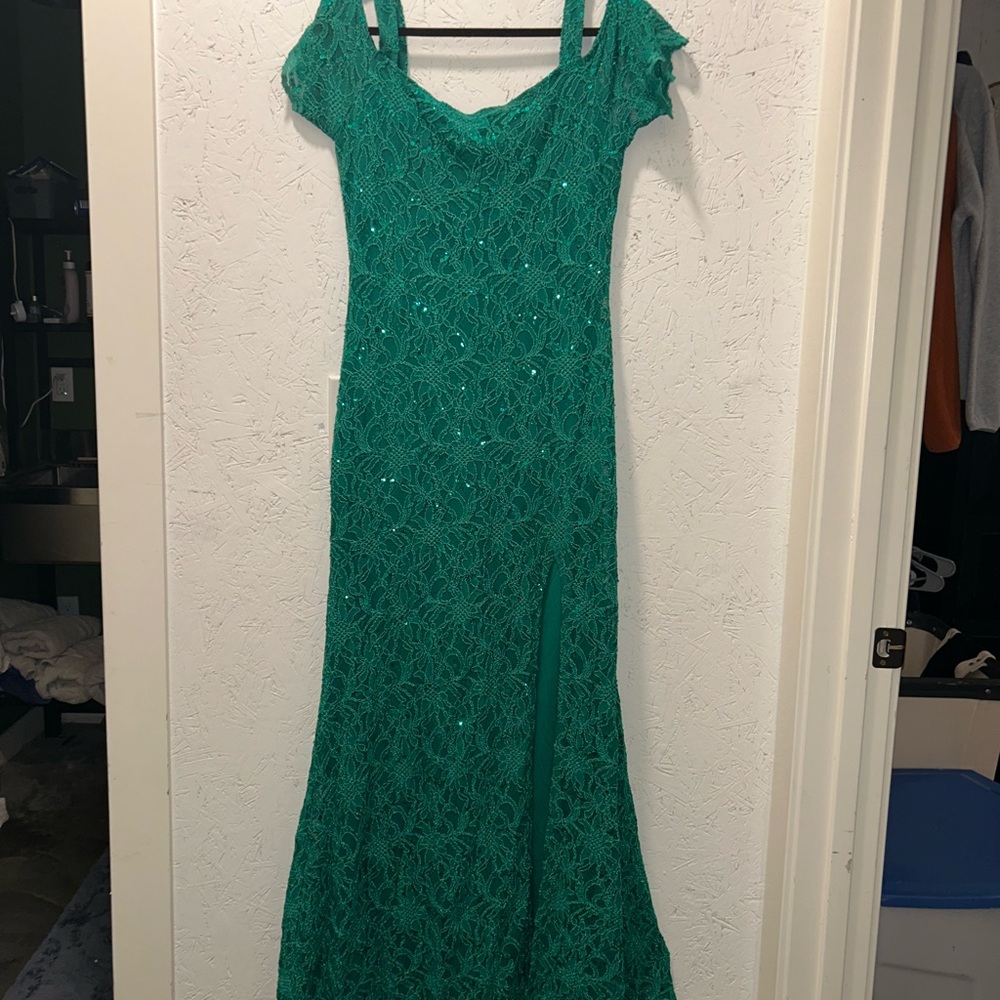 Jump Teal Prom Dress with Straps